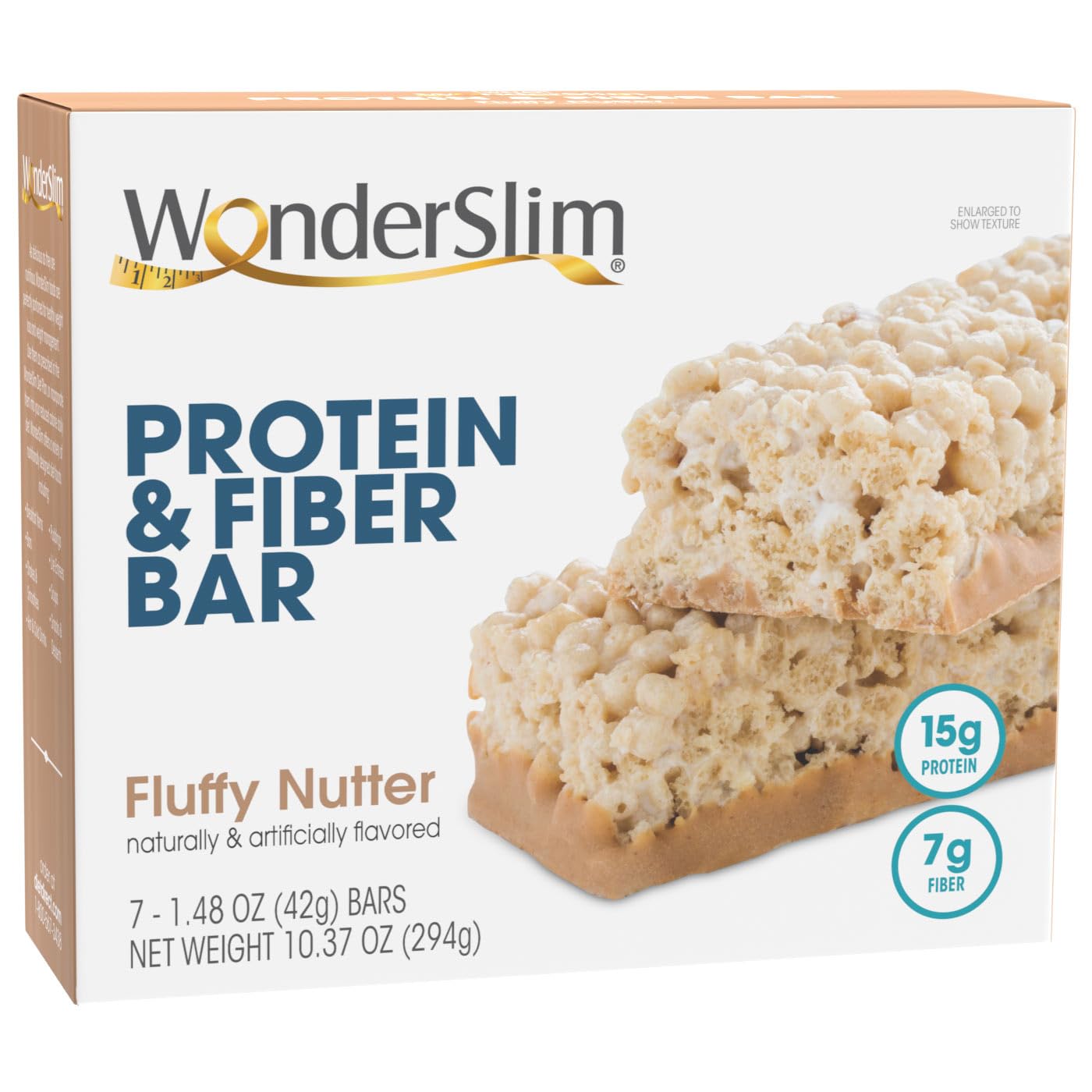 WonderSlim Fluffy Nutter Protein & Fiber Bar - Gluten Free, 15g Protein, 6g Fiber (7ct)