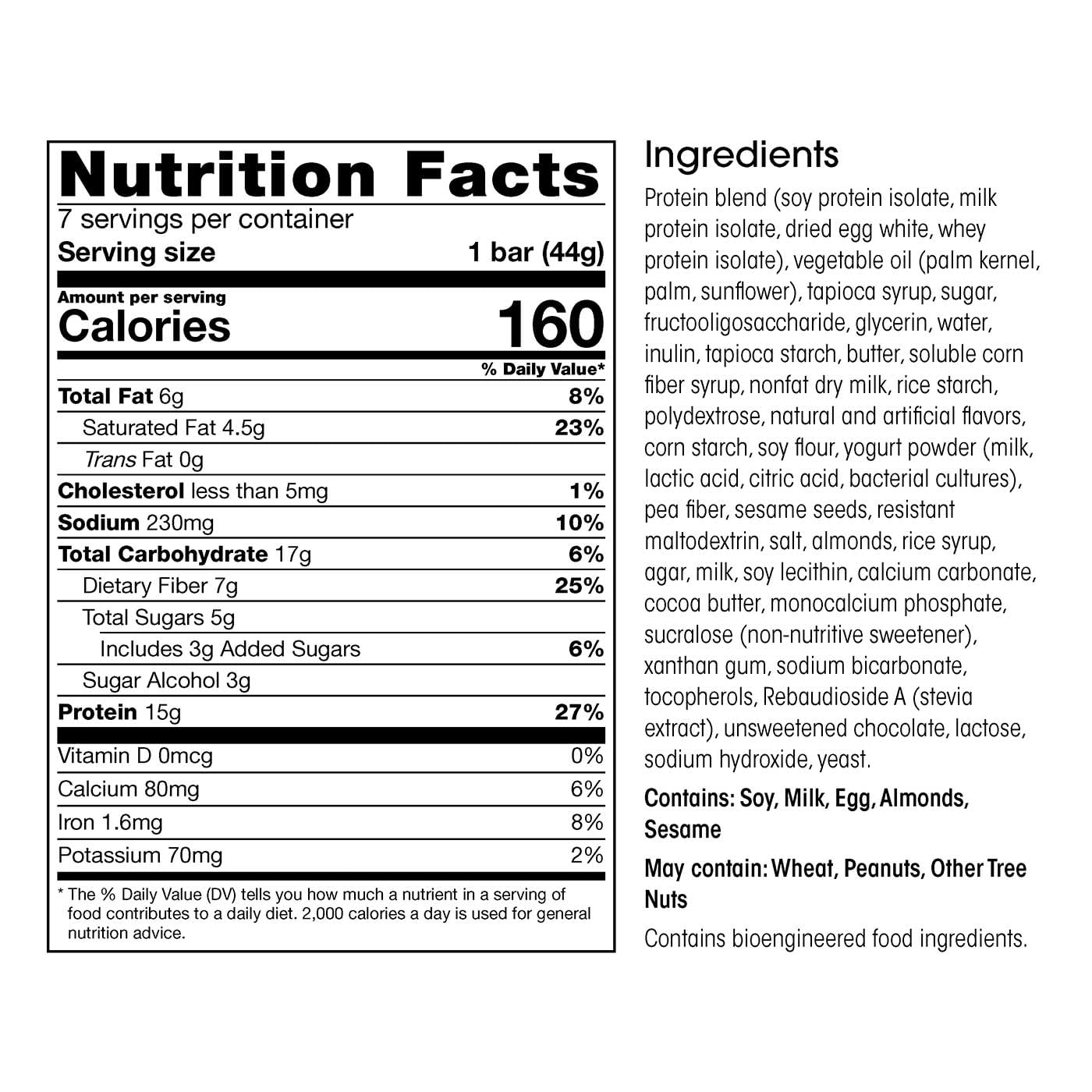 WonderSlim Salted Toffee Pretzel Protein & Fiber Bars - 15g Protein, 7g Fiber, Gluten Free (7ct)
