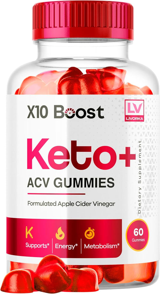 X10 Boost Keto ACV Gummies - 60 Gummies Pack for 30 Days - Advanced Formula with X10 Boost Technology