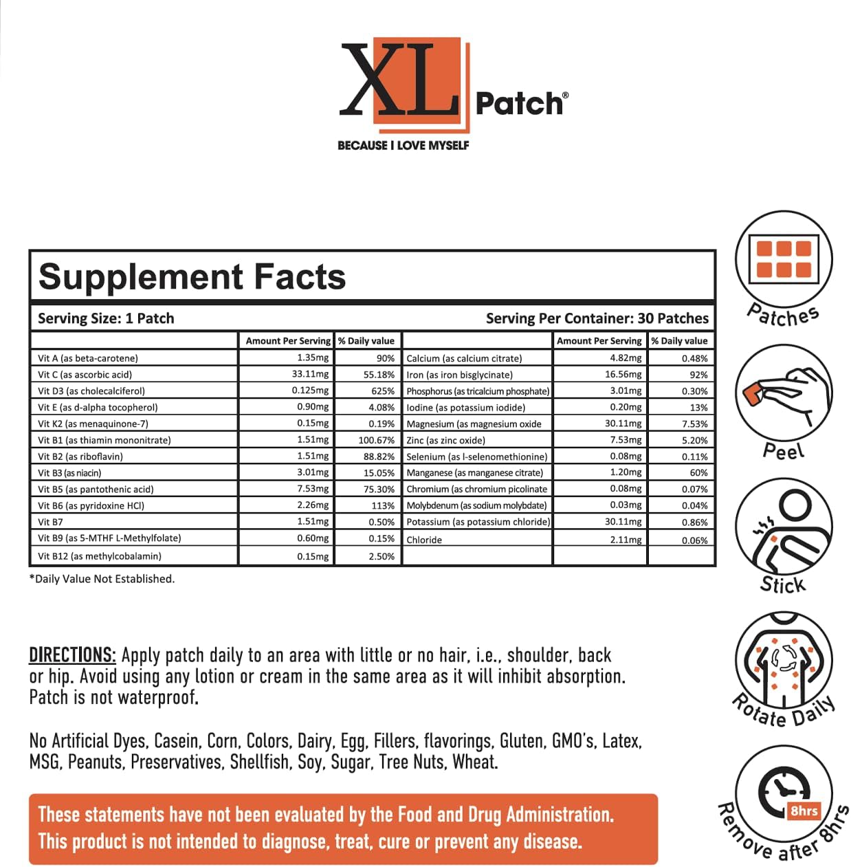 XLPATCH Multi Plus - 30-Day Supply - Single Pack