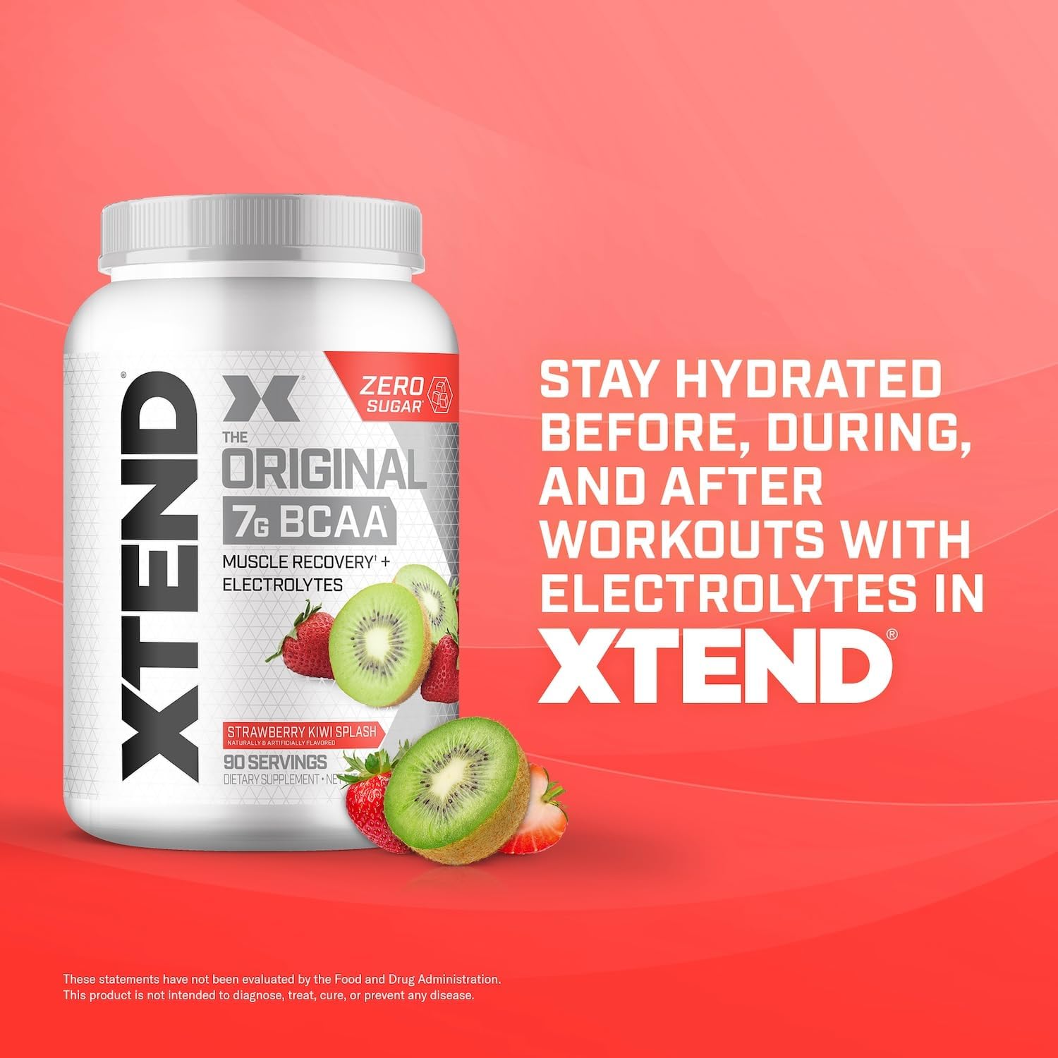 XTEND Original BCAA Powder - Amino Acid Post Workout Drink for Muscle Recovery, Sugar-Free, 90 Servings