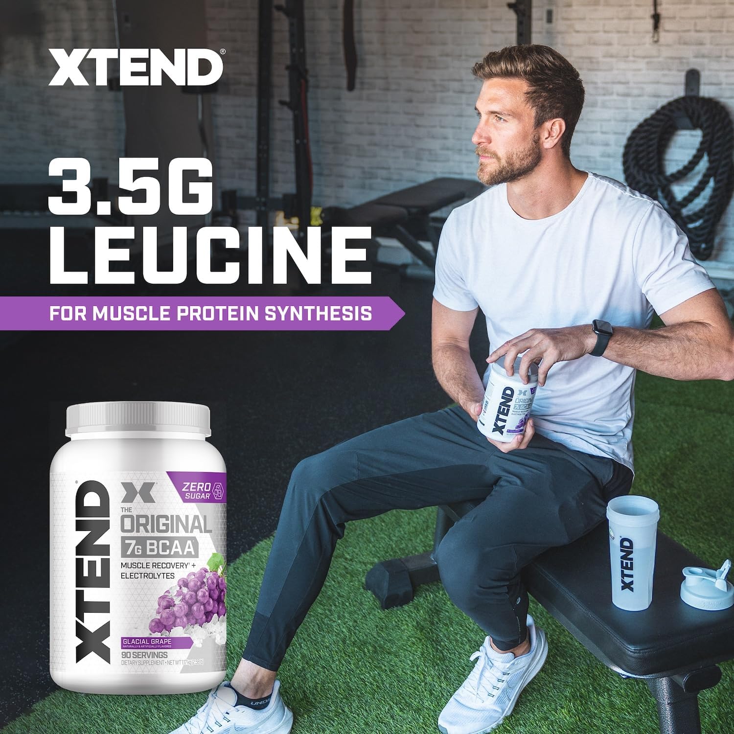 Xtend Original BCAA Powder - Sugar Free Post Workout Drink with Amino Acids, 90 Servings for Muscle Recovery