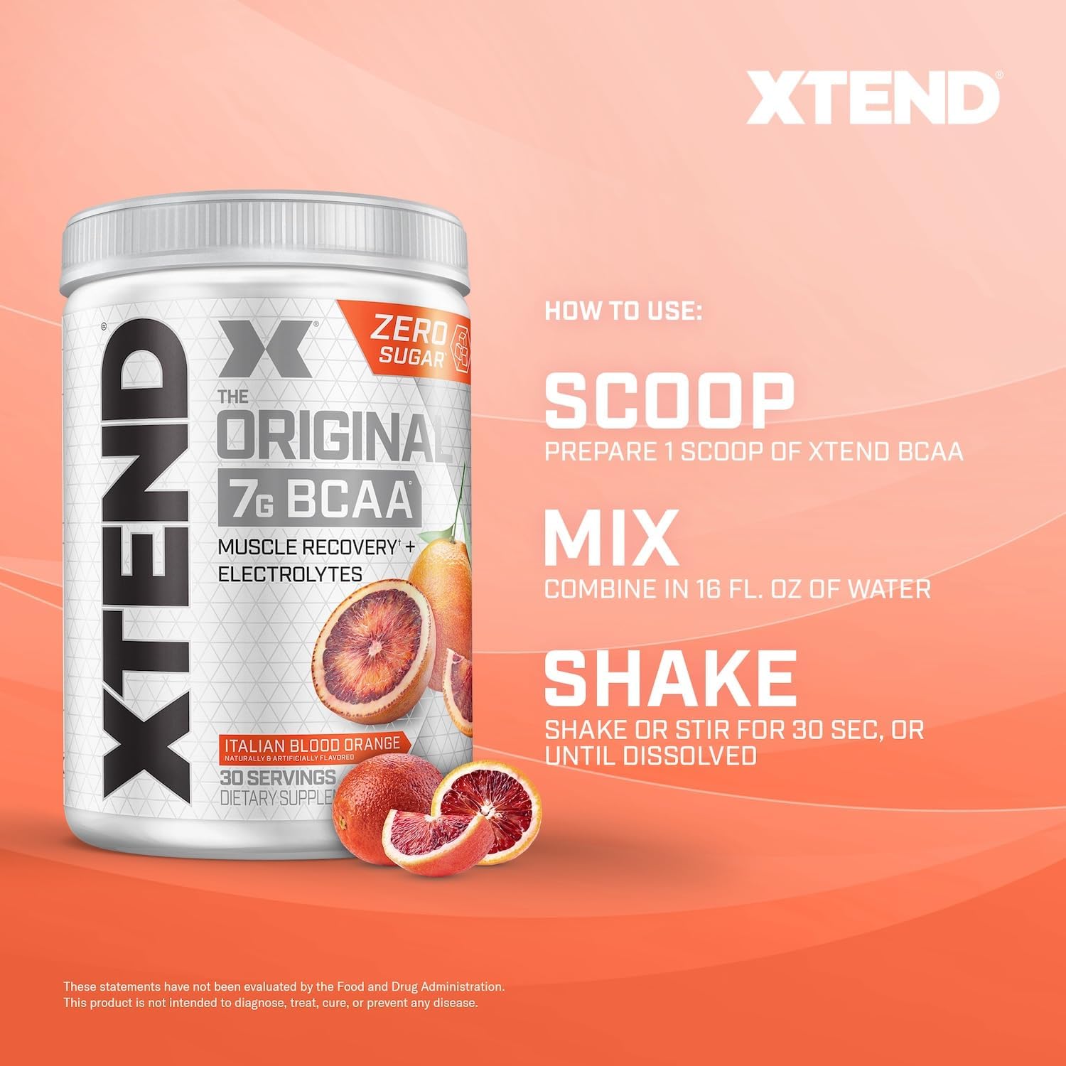 XTEND Original BCAA Powder - Sugar Free Post Workout Drink with Amino Acids - 30 Servings for Muscle Recovery