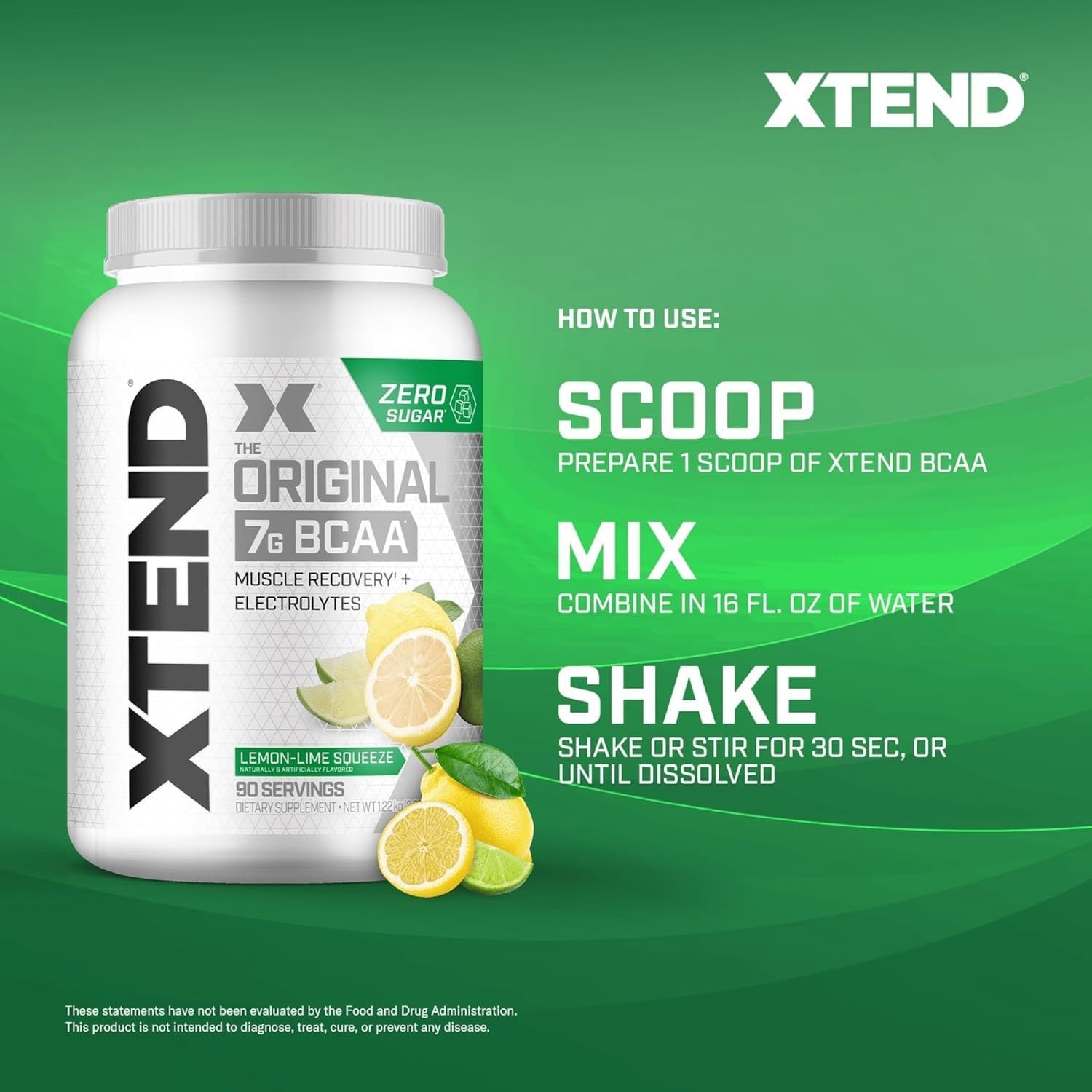 Xtend Original BCAA Powder - Sugar Free Post Workout Drink with Amino Acids for Muscle Recovery, 90 Servings