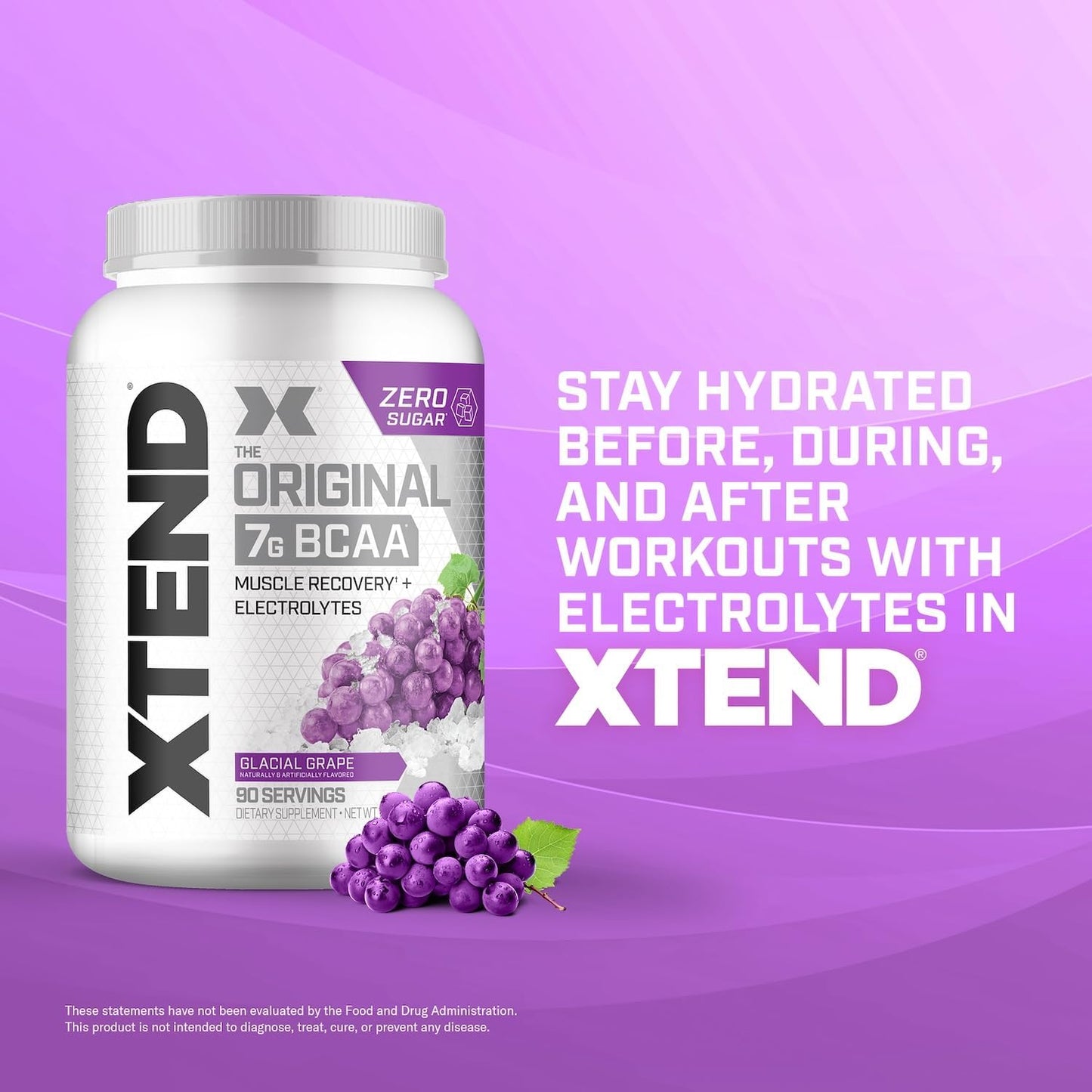 Xtend Original BCAA Powder - Sugar Free Post Workout Drink with Amino Acids, 90 Servings for Muscle Recovery
