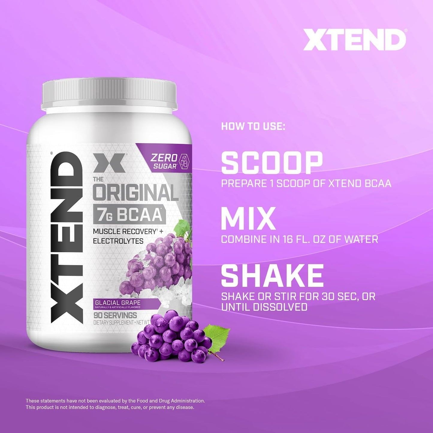 Xtend Original BCAA Powder - Sugar Free Post Workout Drink with Amino Acids, 90 Servings for Muscle Recovery