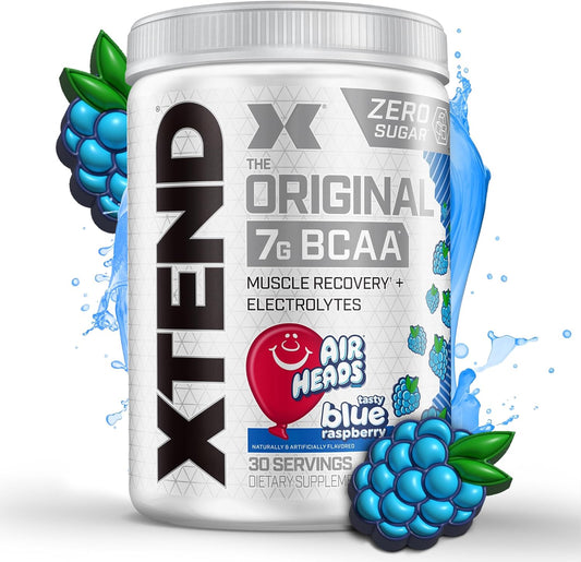 Xtend Original BCAA Powder Airheads Candy Flavor - Sugar Free Post Workout Drink - Muscle Recovery with Amino Acids for Men & Women - 30 Servings