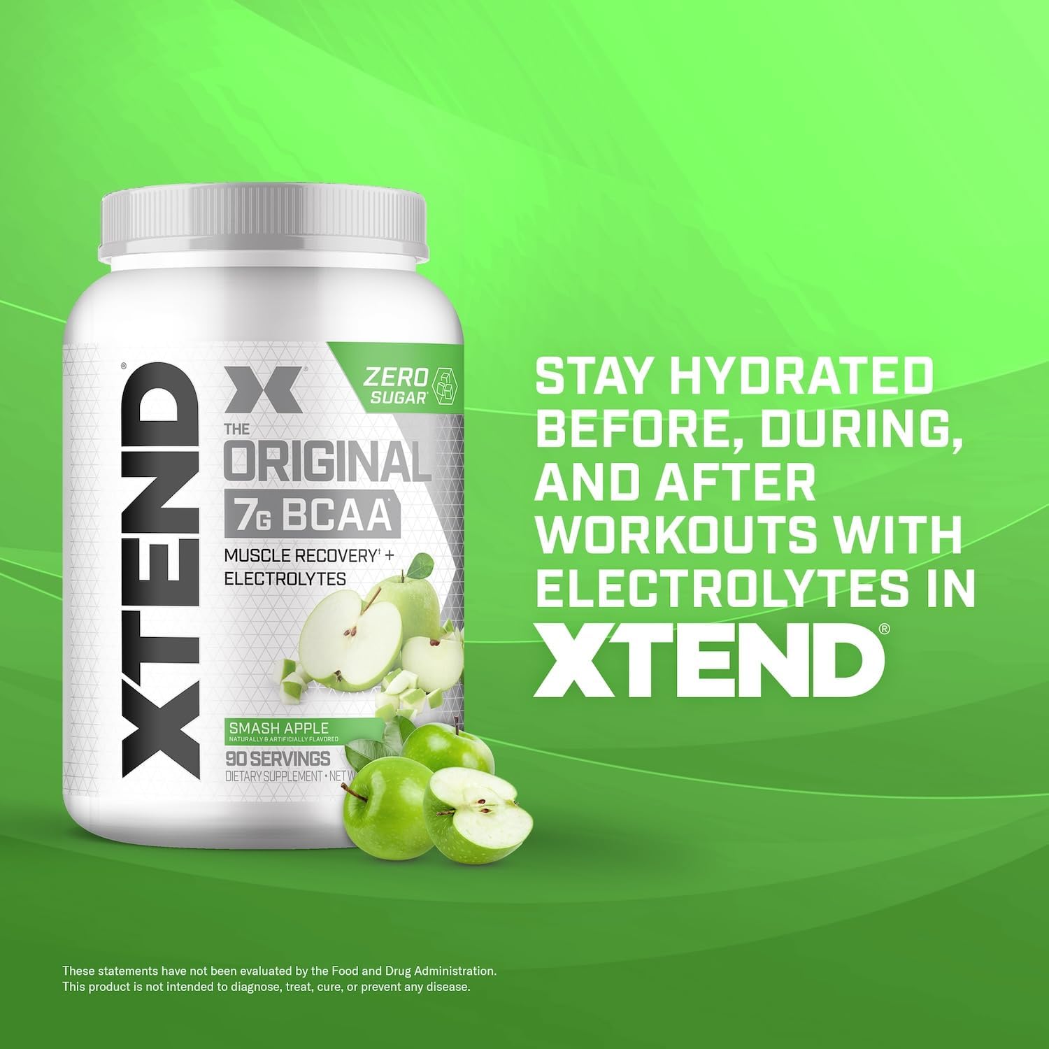 Xtend Original BCAA Powder: Sugar-Free Post Workout Drink with Amino Acids for Muscle Recovery, 90 Servings