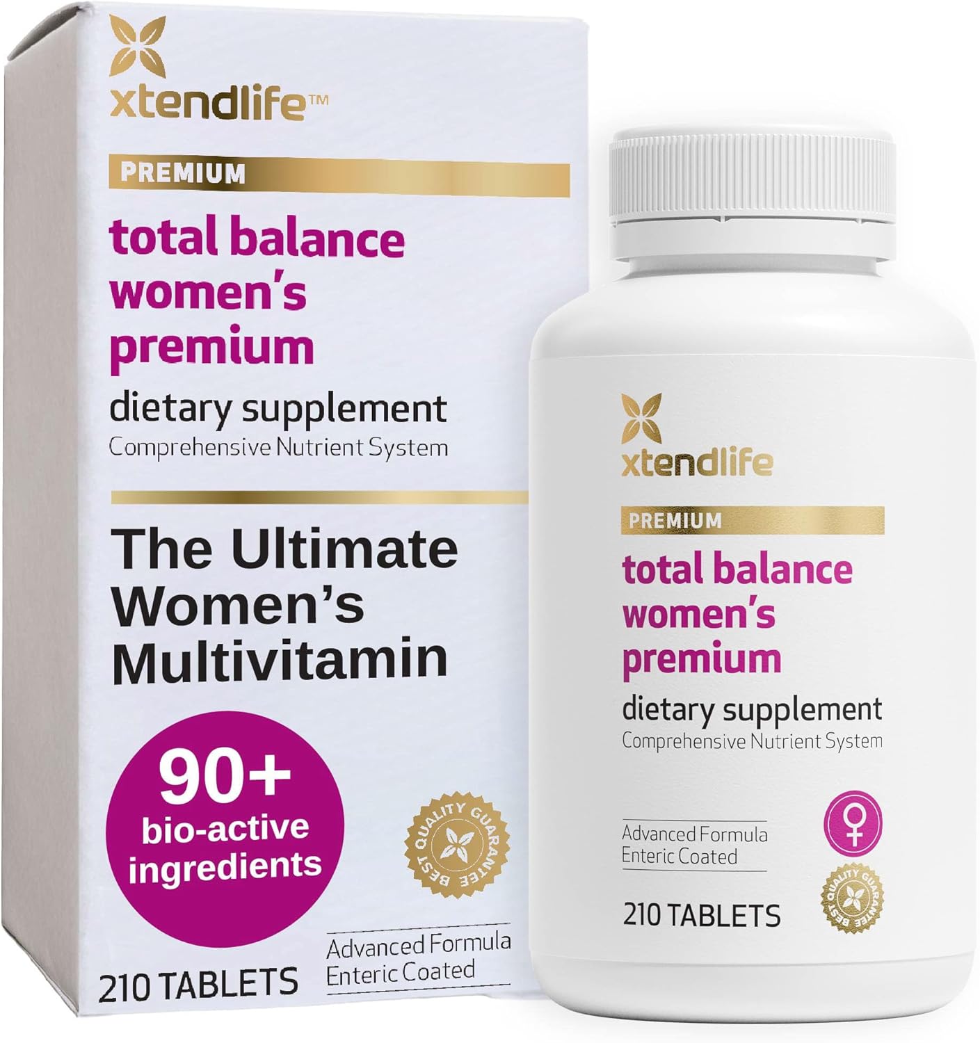Xtendlife Total Balance Women's Premium Multivitamin Supplement with 90+ Nutrients for Females (210 Tablets)