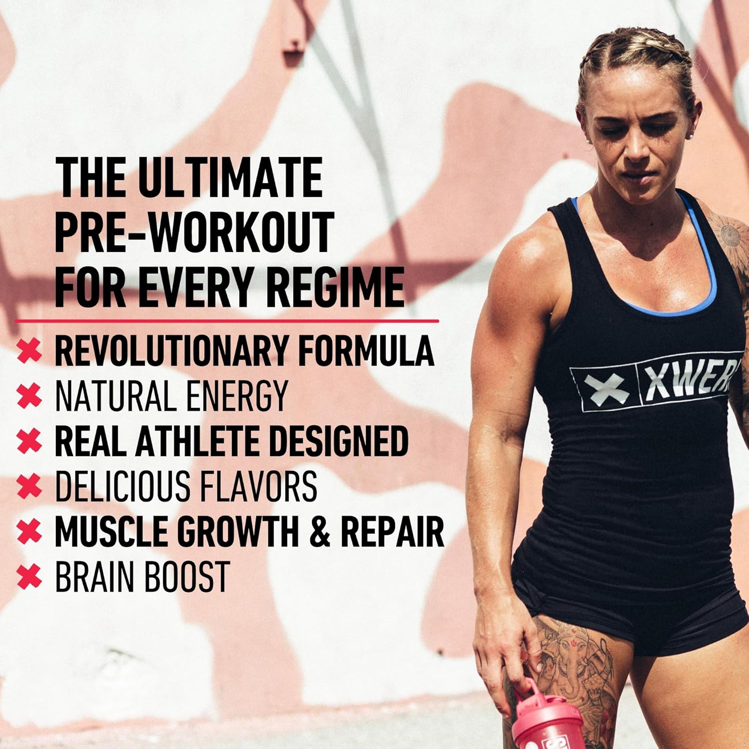 Xwerks Ignite Orange Pre-Workout Powder - Natural Keto Blend for Explosive Energy, Gluten-Free Stamina Boost with 150mg Caffeine - 30 Servings