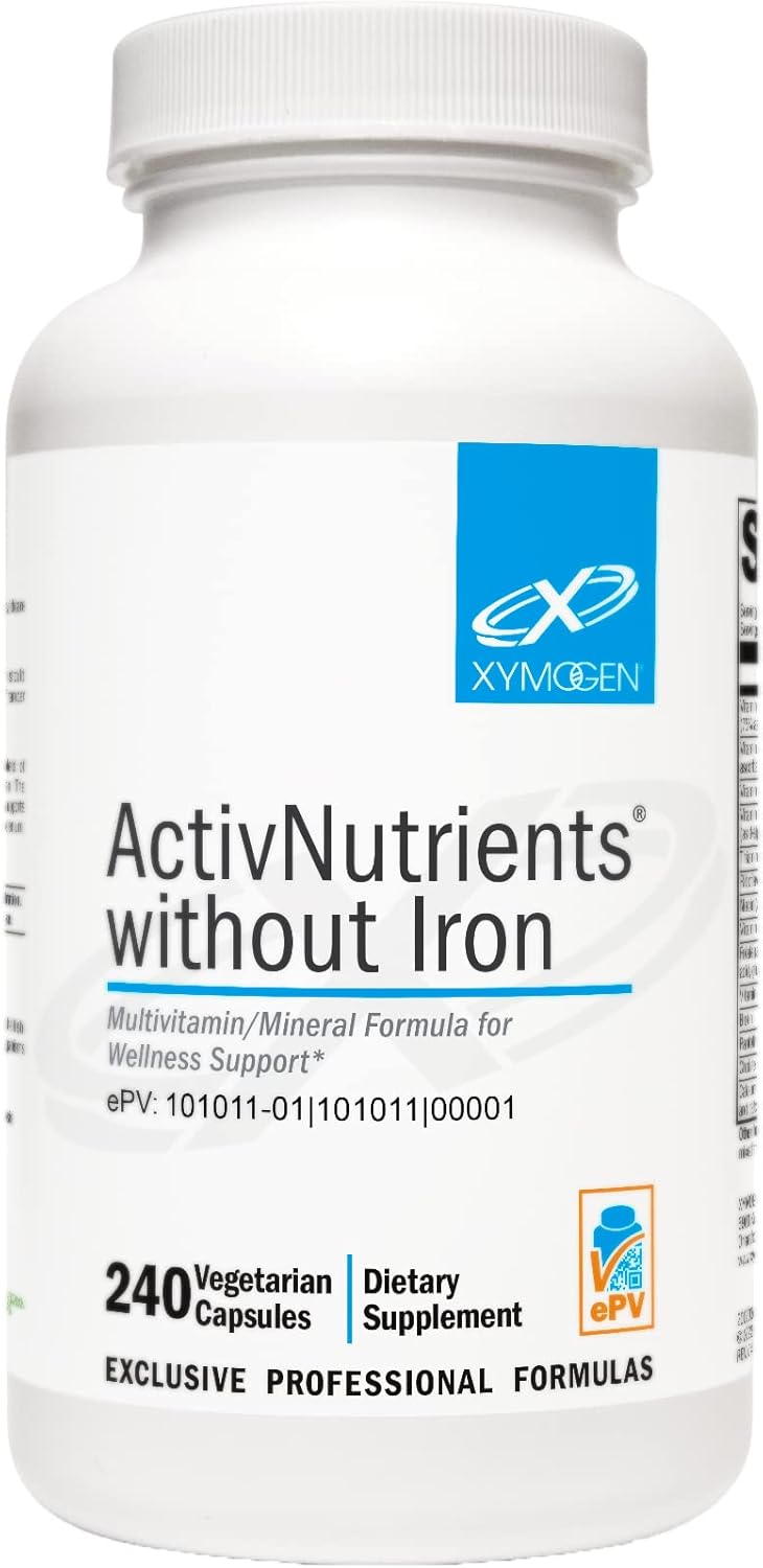 XYMOGEN ActivNutrients Without Iron & K2-D3 Max Bundle - Multivitamin for Energy & Mood Support with Vitamin D 5000 IU & K2