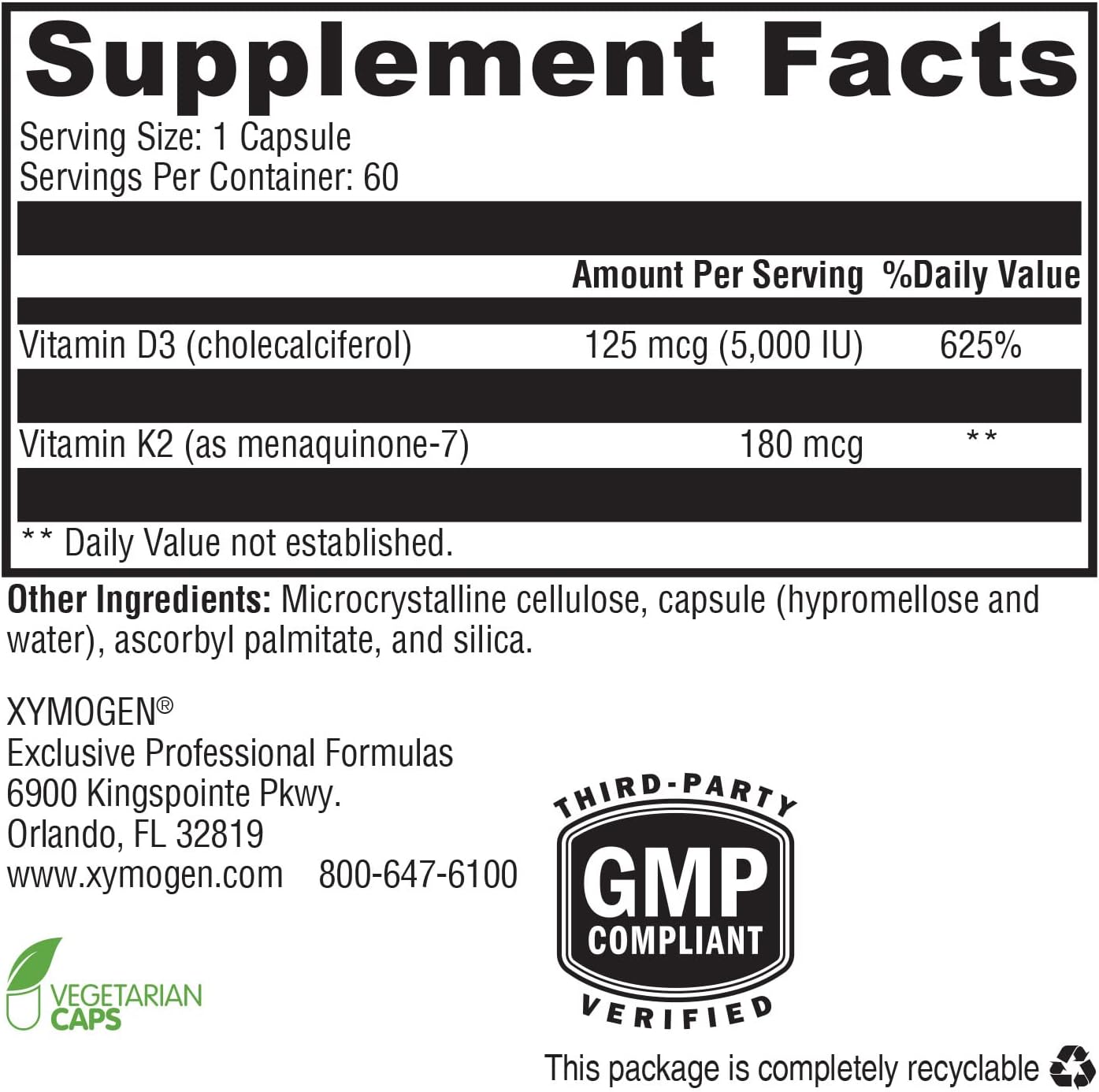 XYMOGEN ActivNutrients Without Iron & K2-D3 Max Bundle - Multivitamin for Energy & Mood Support with Vitamin D 5000 IU & K2