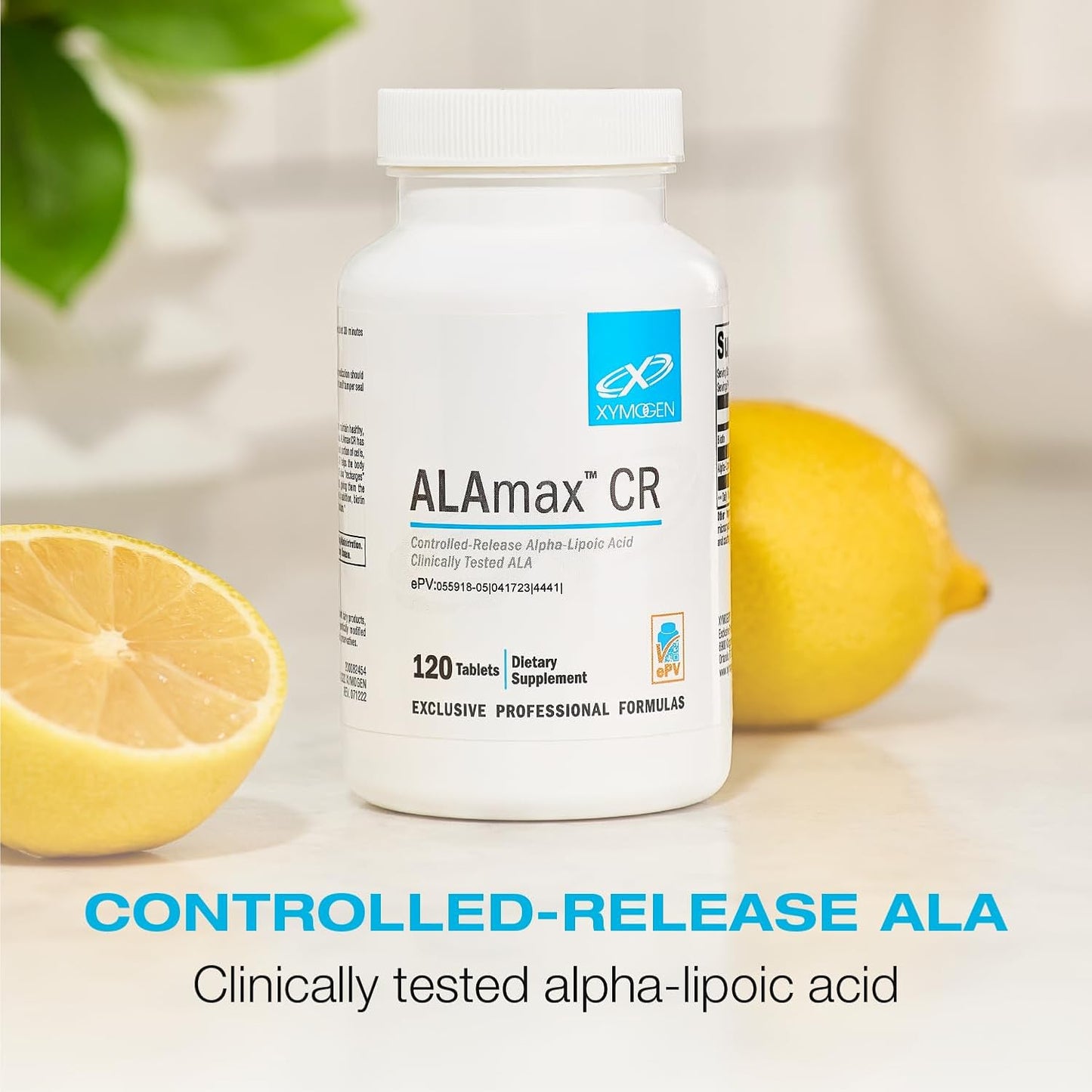 XYMOGEN ALAmax CR - 600mg Alpha Lipoic Acid Tablets with Biotin - Antioxidant & Detox Support (120 Tablets)