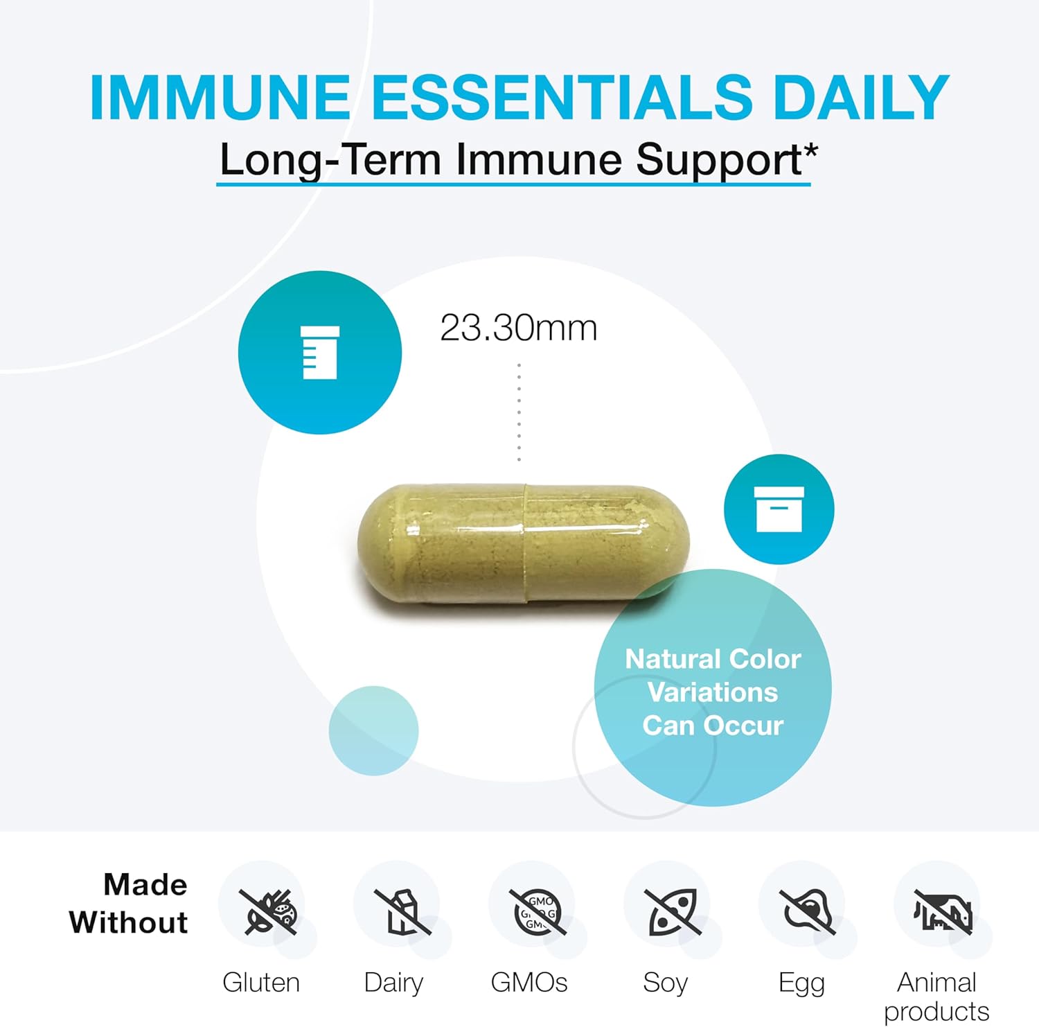 XYMOGEN Immune Essentials Daily: Immune Support Supplement with Vitamin D3, Vitamin C, N Acetyl L Cysteine, Zinc, Quercetin - 120 Capsules - BoostGo Australia