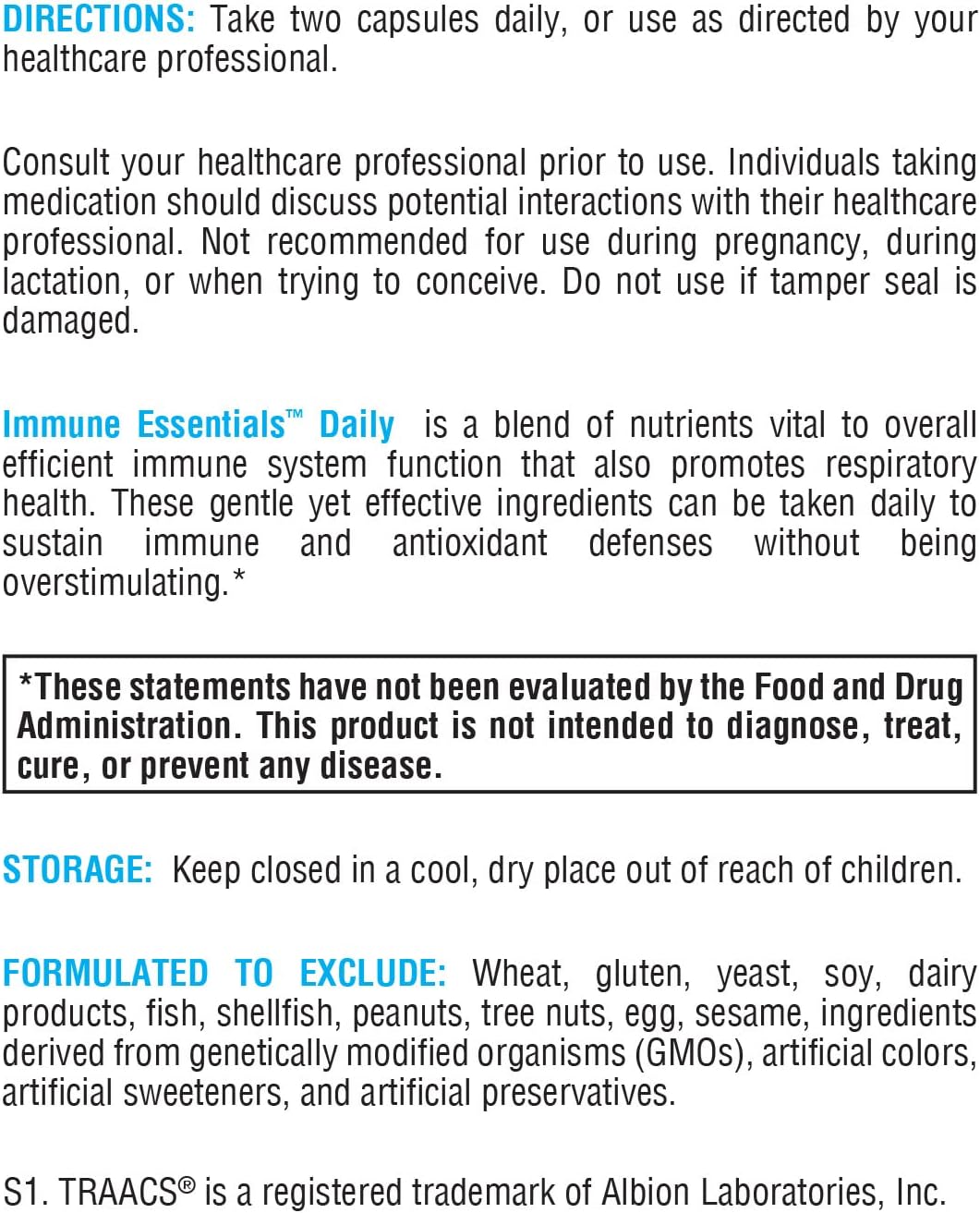 XYMOGEN Immune Essentials Daily: Immune Support Supplement with Vitamin D3, Vitamin C, N Acetyl L Cysteine, Zinc, Quercetin - 120 Capsules - BoostGo Australia