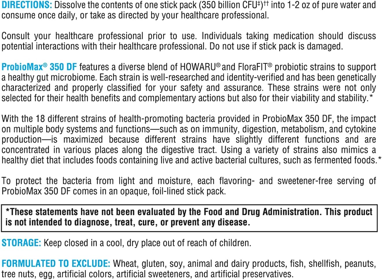 XYMOGEN ProbioMax 350 DF: Dairy-Free High Potency Probiotic, 18 Strains, 350 CFU, Immune + Gut Health, 15 Single Serve Stick Packs