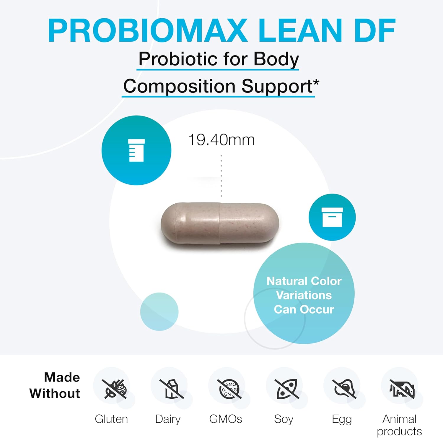 XYMOGEN ProbioMax Lean DF - B420 Probiotic Supplement for Gut Barrier Support (30 Capsules)