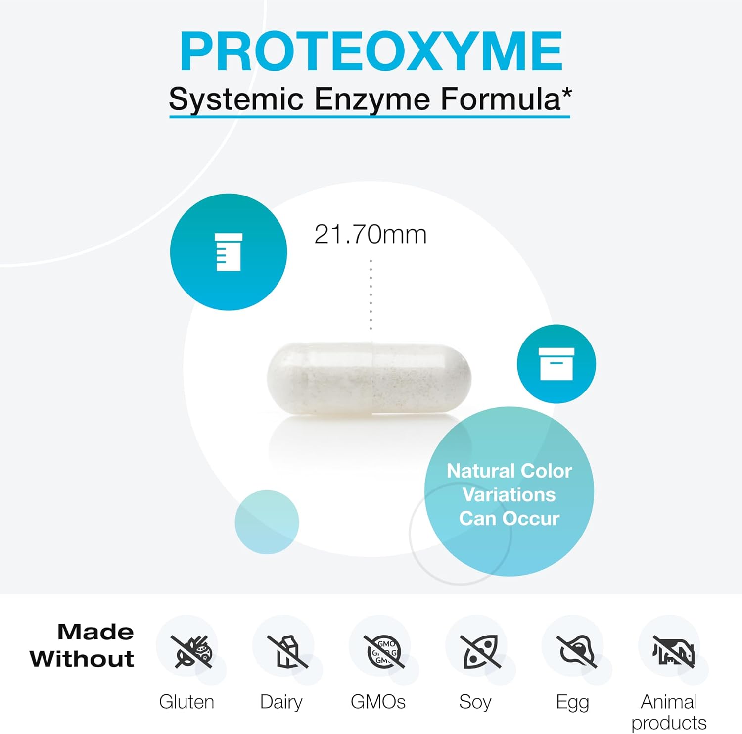 XYMOGEN ProteoXyme - Enzyme Blend for Joint Comfort, Tissue Integrity, and Immune Balance - 100 Acid-Resistant Capsules