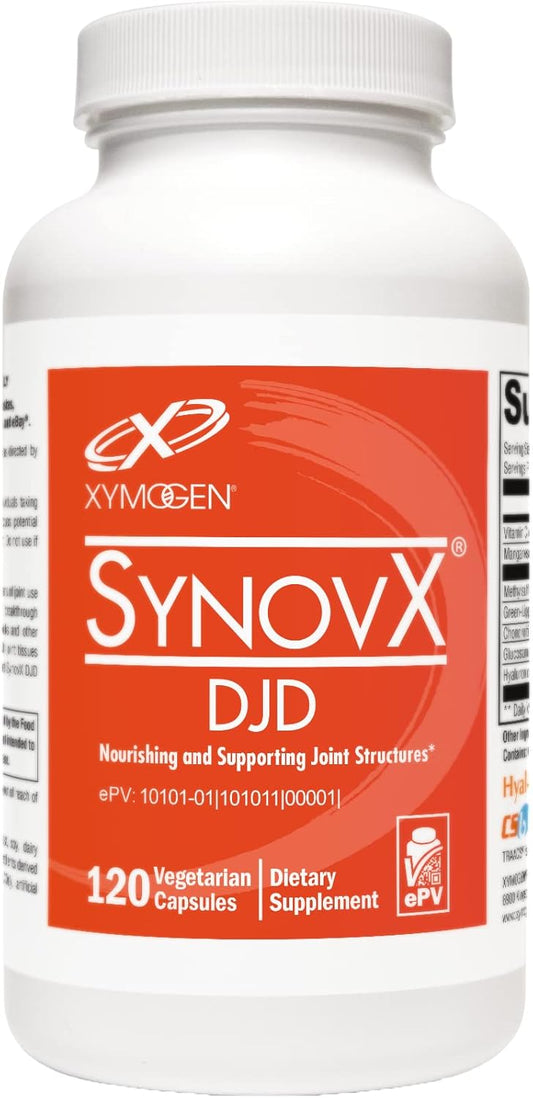 XYMOGEN SynovX DJD - Joint Health Support Supplement with MSM, Green-Lipped Mussel, Chondroitin, Glucosamine, Hyaluronic Acid - 120 Capsules - BoostGo Australia