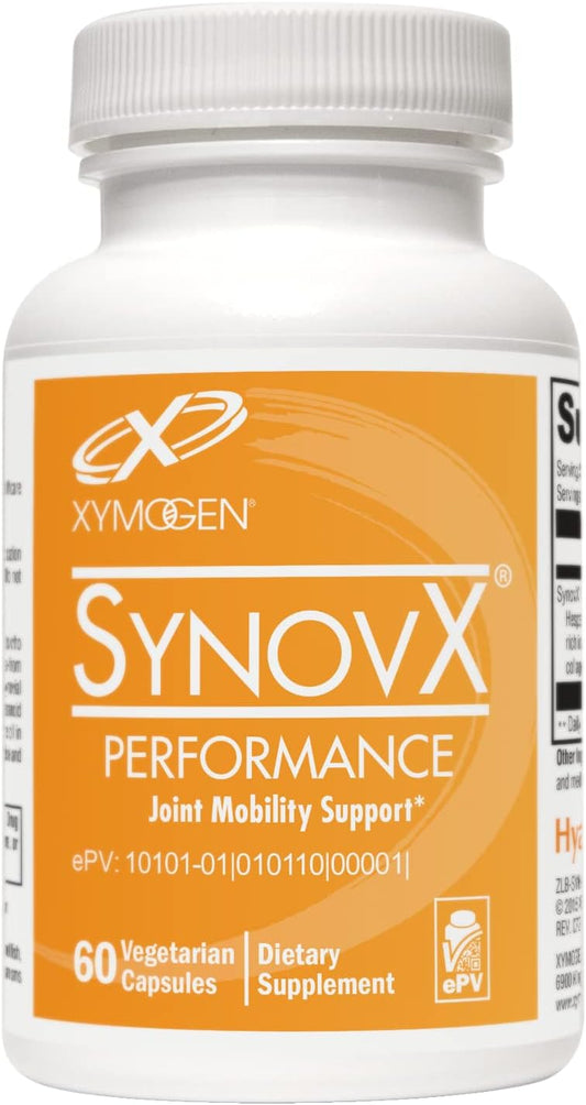 XYMOGEN SynovX Performance: Joint Mobility & Cytokine Balance Support for Women, Men, and Athletes - High Molecular Weight Hyaluronic Acid - 60 Capsules - BoostGo Australia