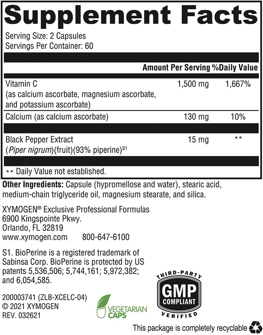 XYMOGEN Xcellent Vitamin C & Zinc Supplement Combo - 240 Capsules for Immune Support & Antioxidant Boost - BoostGo Australia