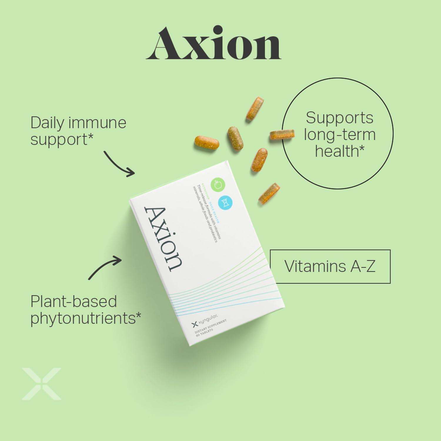 Xyngular Axion Multivitamin Tablets for Women and Men | Includes Probiotics, Digestive Enzymes, and Essential Vitamins and Minerals