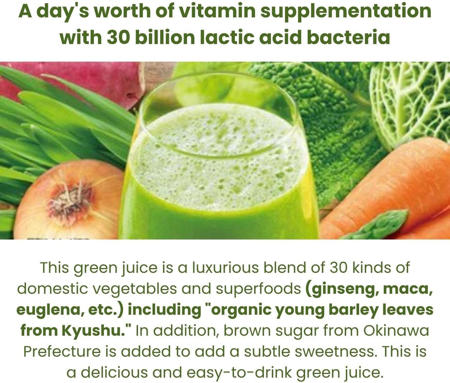 Yamamoto Kanpoh Superfood Green Powder Drink with Pure Barley Young Leaves, 30 Types of Vegetables, and 12 Vitamin Blends - 100% Japanese Green Powder Juice in 64 Sachets for Daily Nutrition