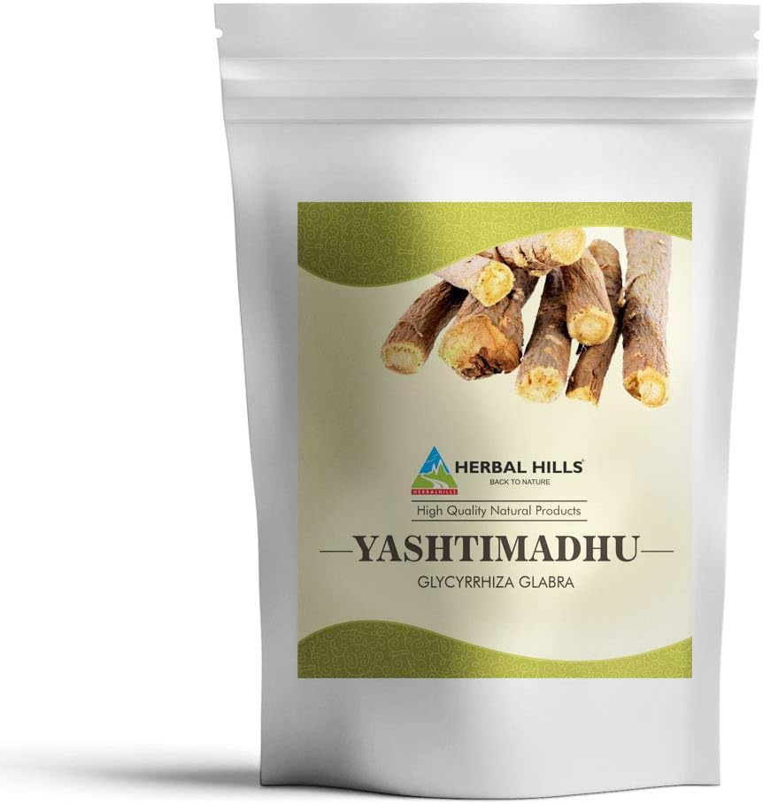 Yashtimadhu Powder - 16 Oz (454 G) | Pure Licorice Root Powder from Herbal Hills | Glycyrrhiza glabra Supplement