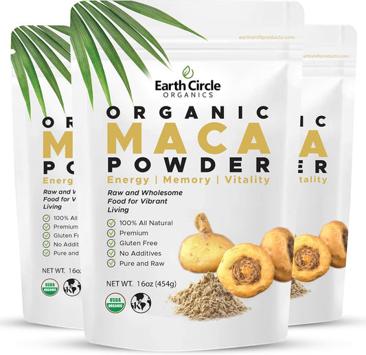 Yellow Maca Root Powder - Organic Superfood for Energy, Weight Management, and Fertility Support - Vegan - 3lb Pack
