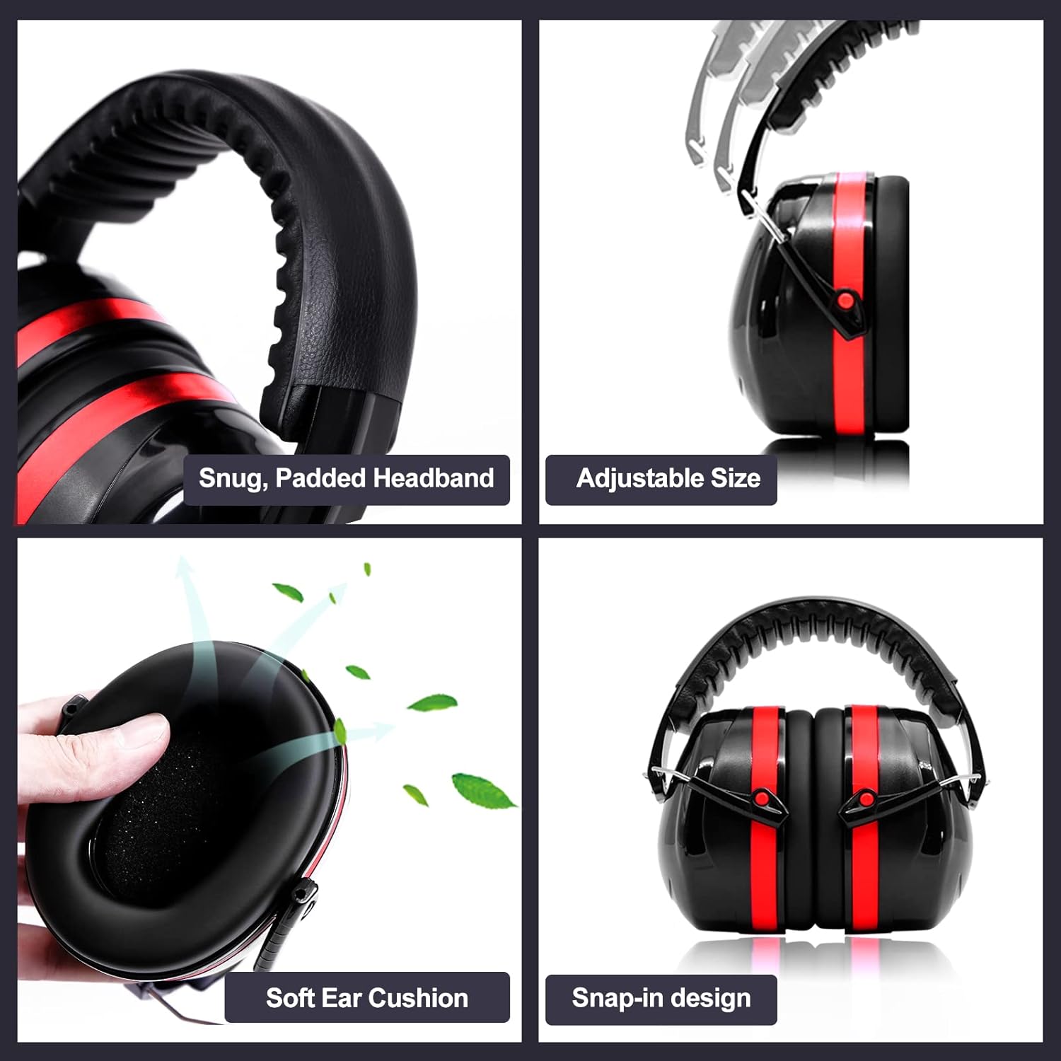 Yewltvep Complete Shooting Range Ear Protection Kit with Earmuffs, Glasses, Earplugs, and Case