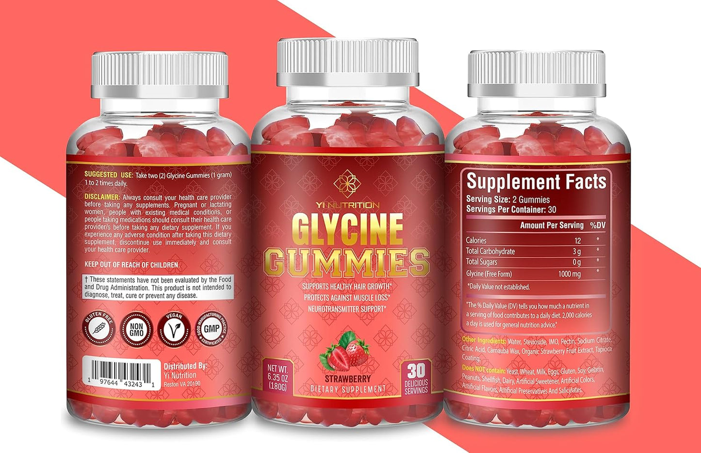 Yi Nutrition Glycine Gummy - The Original Sugar-Free Glycine Gummy with No Maltitol