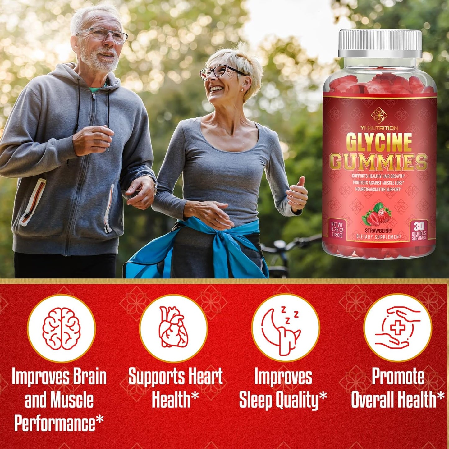 Yi Nutrition Glycine Gummy - The Original Sugar-Free Glycine Gummy with No Maltitol