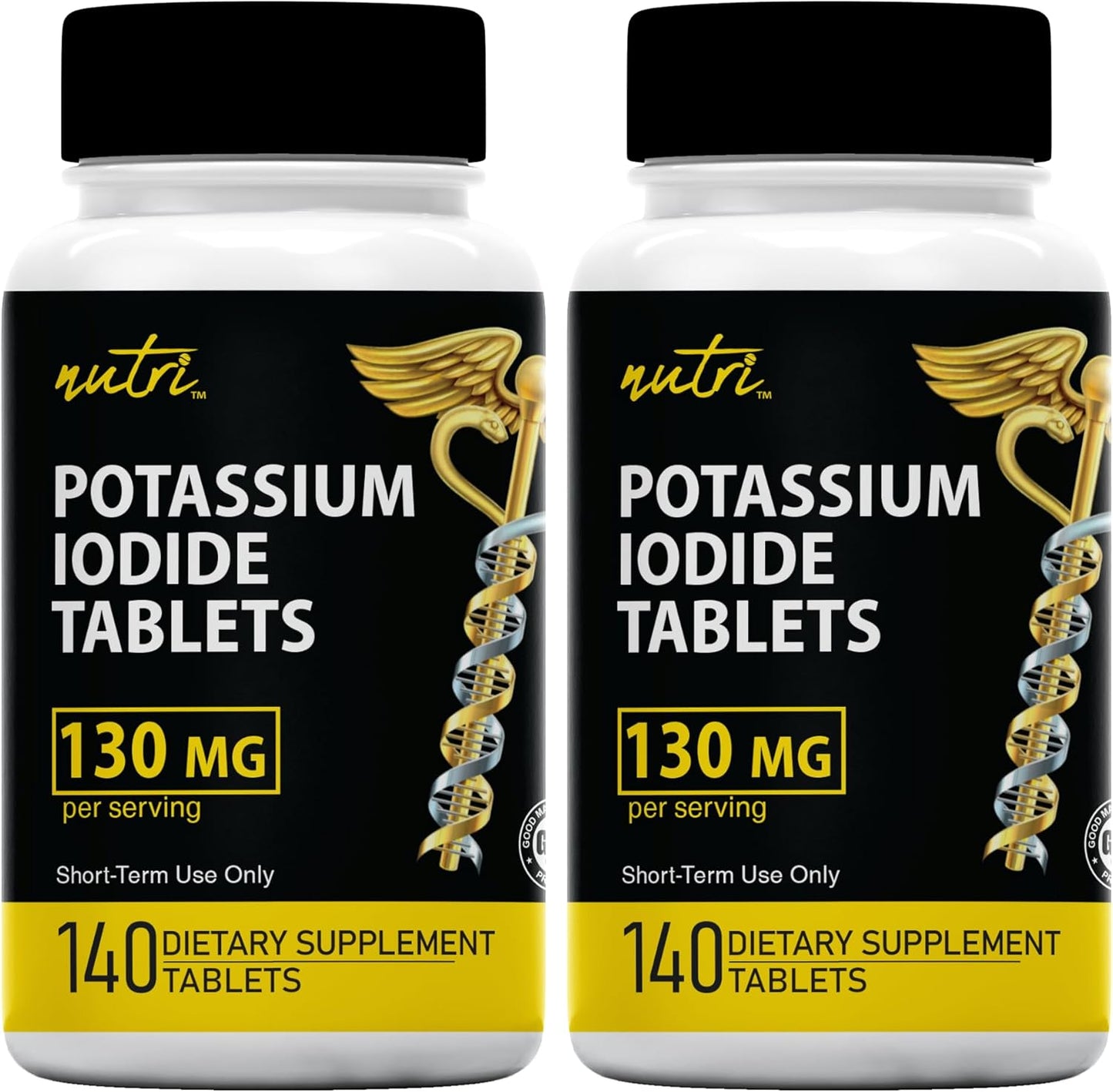YODO Naciente Potassium Iodide Tablets 130mg - 280 Tablets (Pack of 2) - KI Pills - Long Expiry Date