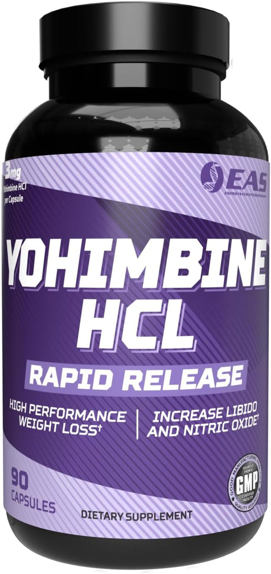 Yohimbine HCL Capsules with Rapid Release Technology for Enhanced Weight Loss & Athletic Performance