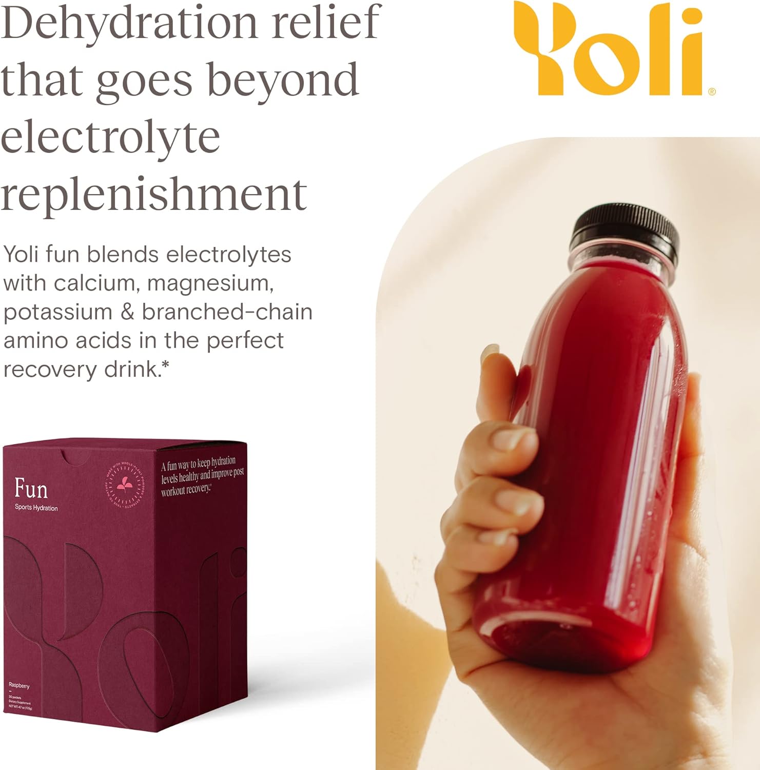 Yoli® Fun Electrolyte Powder Packets - Sugar-Free Hydration Powder with Alkalete Blend - Electrolytes for Energy and Hydration