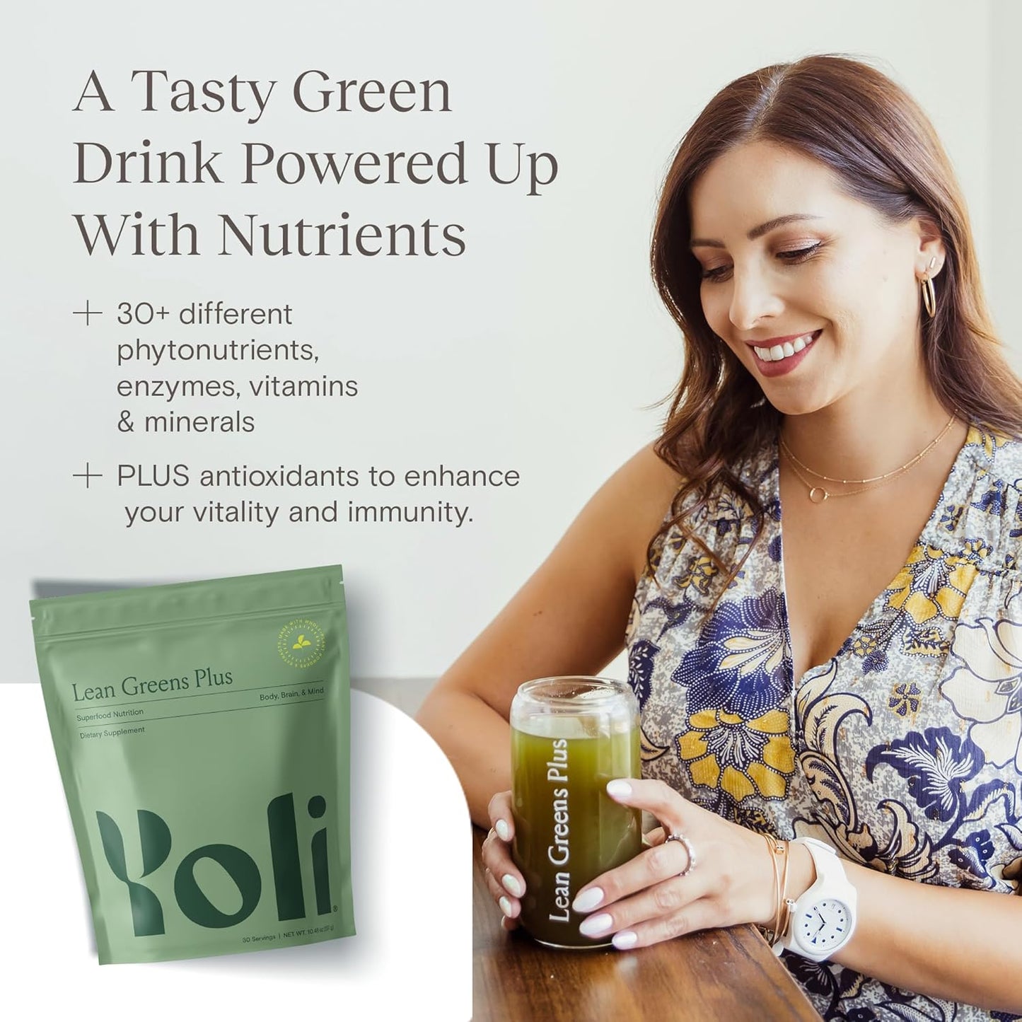 Yoli® Lean Greens Plus Superfood Powder Supplement - 14 OZ Size