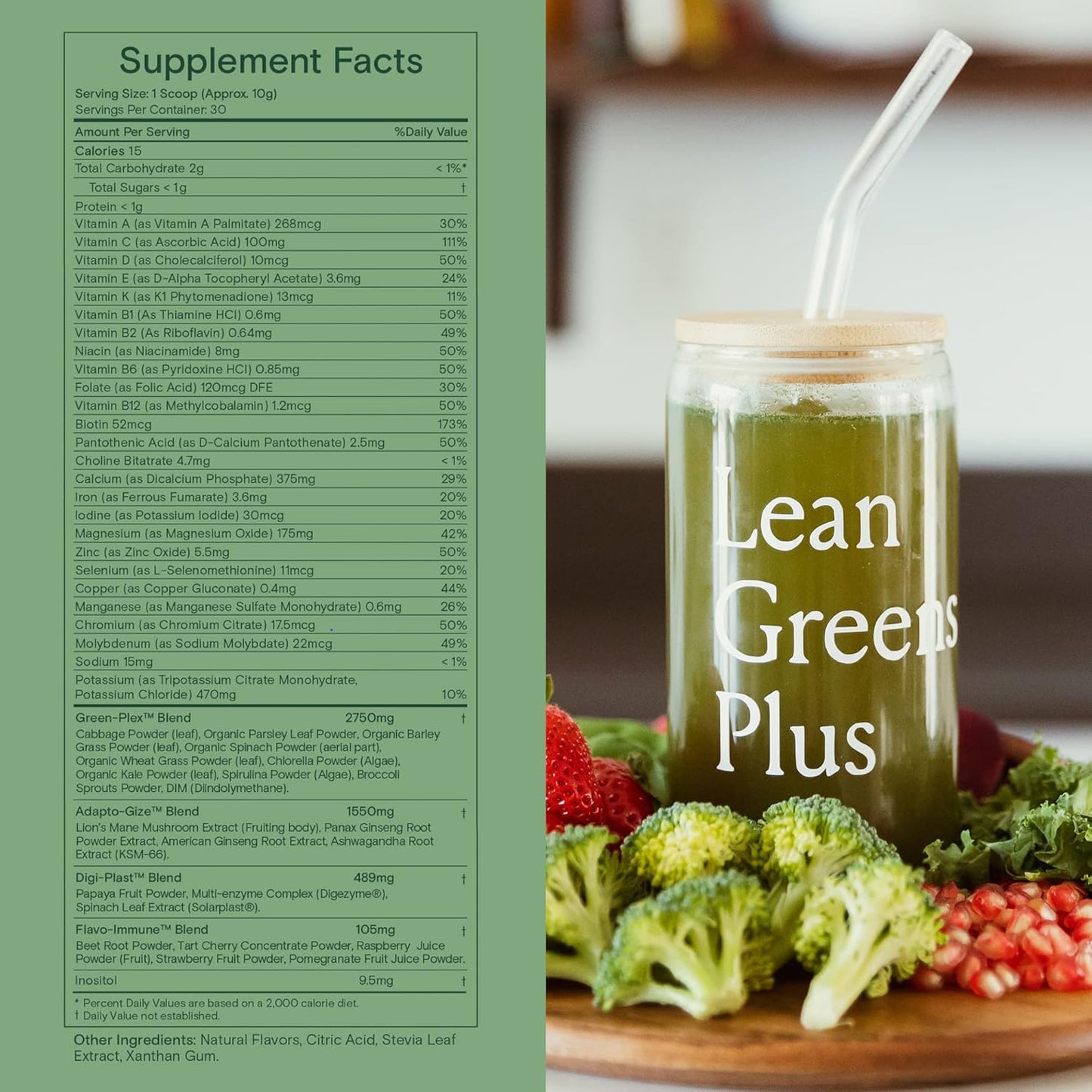 Yoli® Lean Greens Plus Superfood Powder Supplement - 14 OZ Size