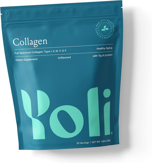 Yoli® Multi Collagen Protein Powder with Hyaluronic Acid - Collagen Supplements for Women and Men - Types I, II, III, V, and X