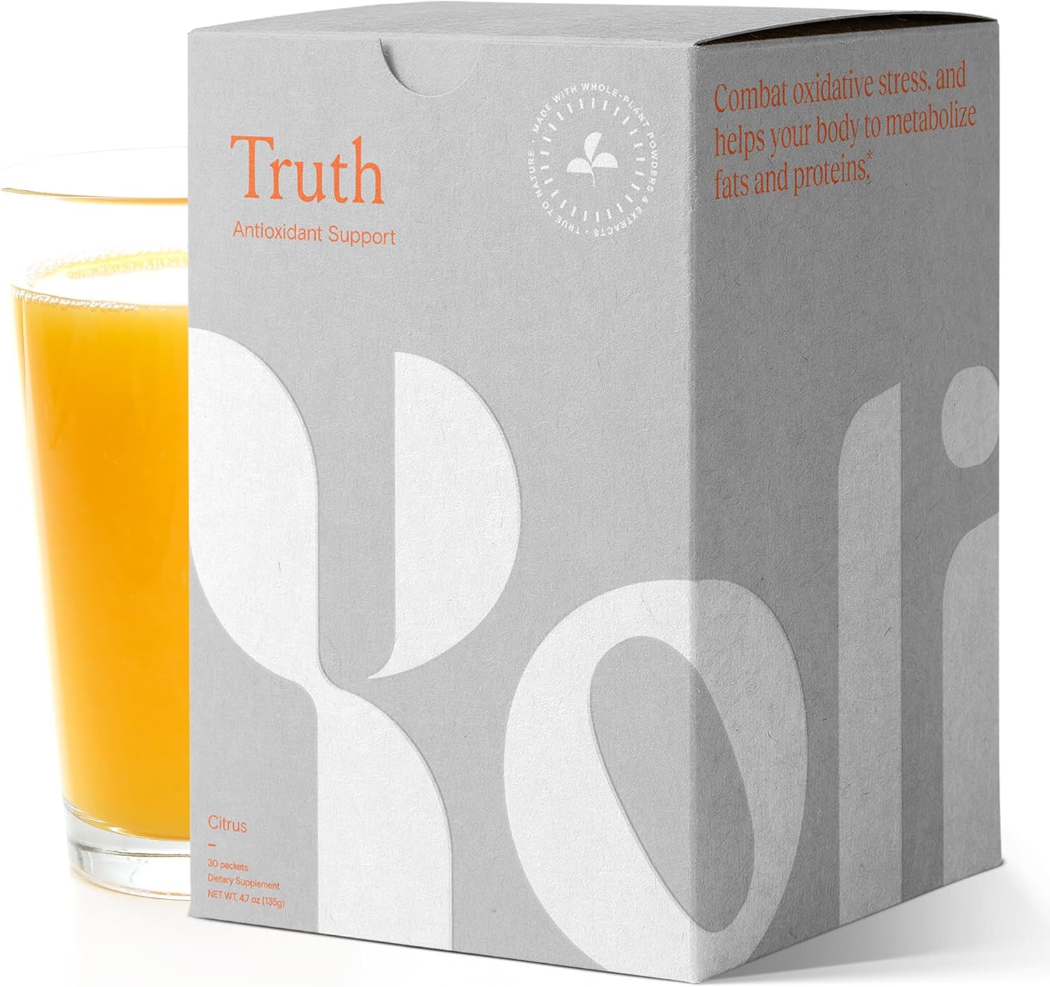 Yoli® Truth Citrus Antioxidant Immune Support Supplement - Vitamin C, Botanicals, Superfruits, Minerals - 30 Packets