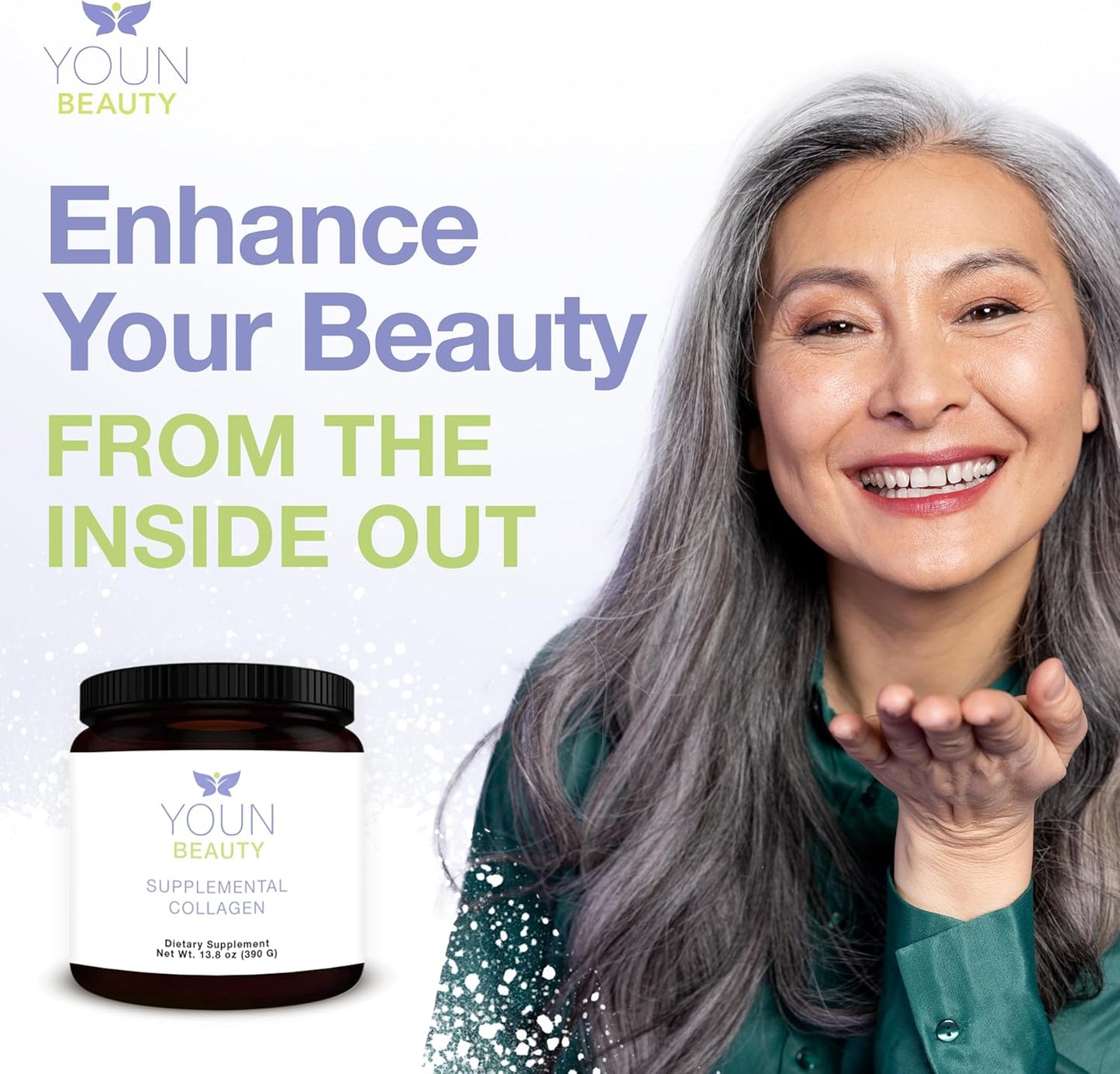 YOUN Beauty Collagen Powder by Dr. Anthony Youn - 30 Servings, Unflavored with Fortigel, Fortibone, Verisol Peptides for Skin Health