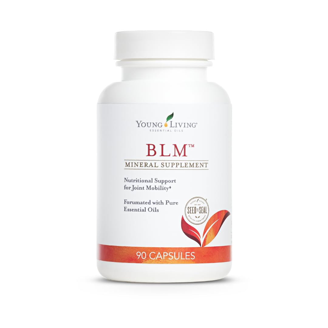 Young Living BLM Capsules: Essential Oil Mineral Supplement with Glucosamine Sulfate, Collagen, Manganese Citrate - 90 Capsules for Nutritional Support