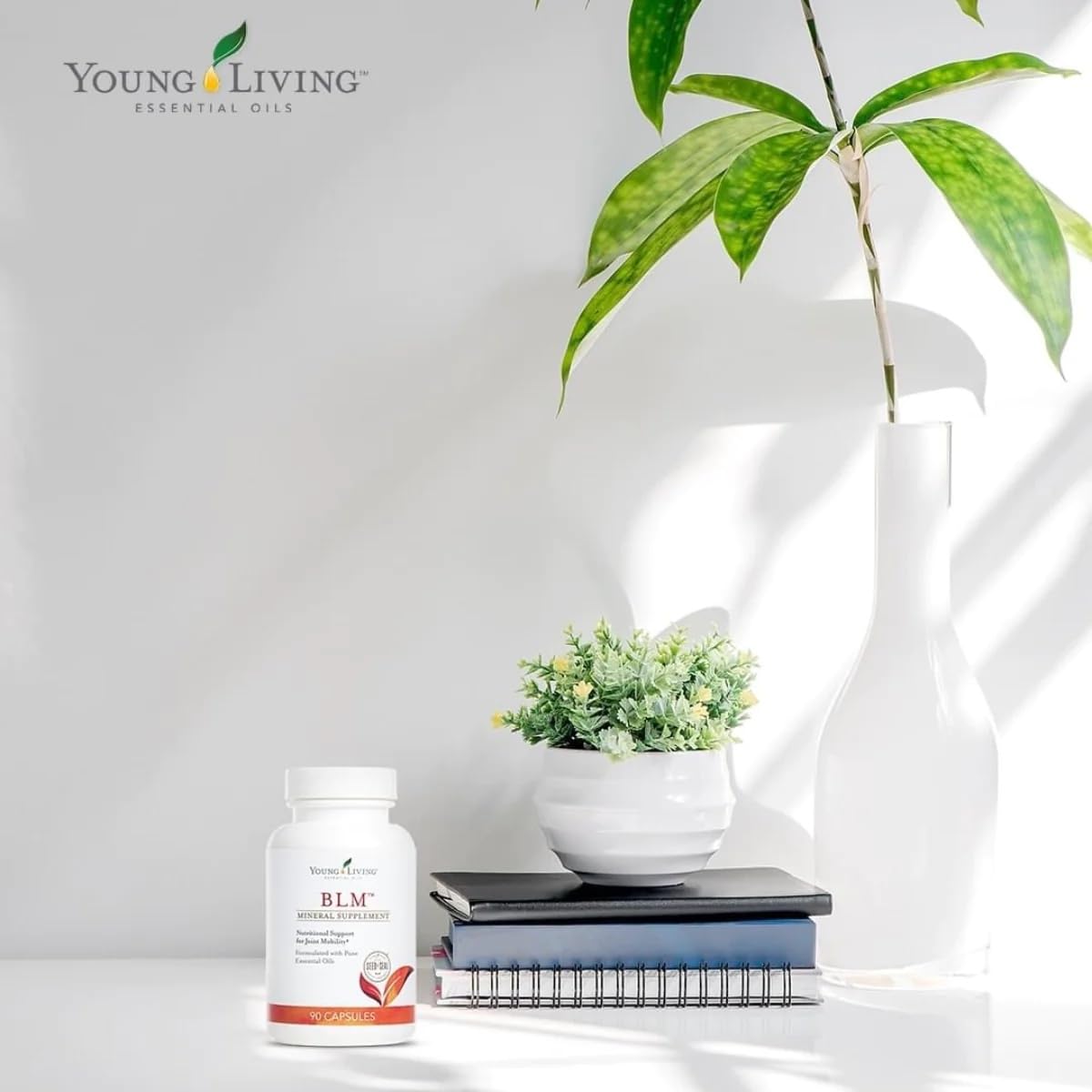 Young Living BLM Capsules: Essential Oil Mineral Supplement with Glucosamine Sulfate, Collagen, Manganese Citrate - 90 Capsules for Nutritional Support