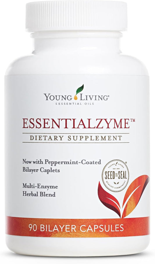 Young Living Essentialzyme Capsules - 90 Count | Multi-Enzyme Blend for Digestive Health | Supports Optimal Digestion | Keto-Friendly Supplement