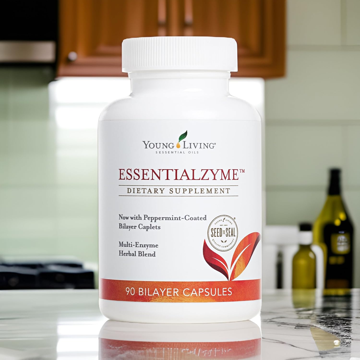 Young Living Essentialzyme Capsules - 90 Count | Multi-Enzyme Blend for Digestive Health | Supports Optimal Digestion | Keto-Friendly Supplement