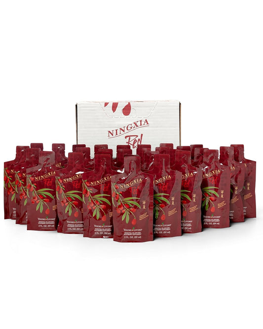 Young Living Ningxia Red Dietary Supplement - 30 Pack, 2 fl oz Each - Boost Energy, Strengthen Immunity, Rejuvenate Cells