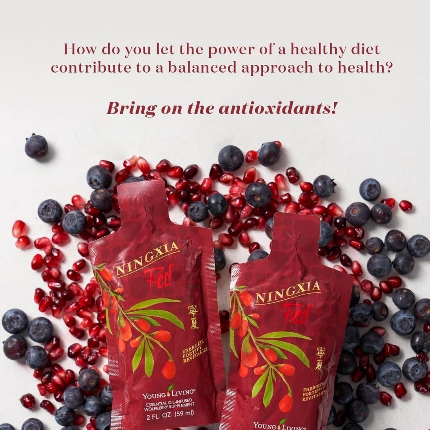 Young Living Ningxia Red Dietary Supplement - 30 Pack, 2 fl oz Each - Boost Energy, Strengthen Immunity, Rejuvenate Cells