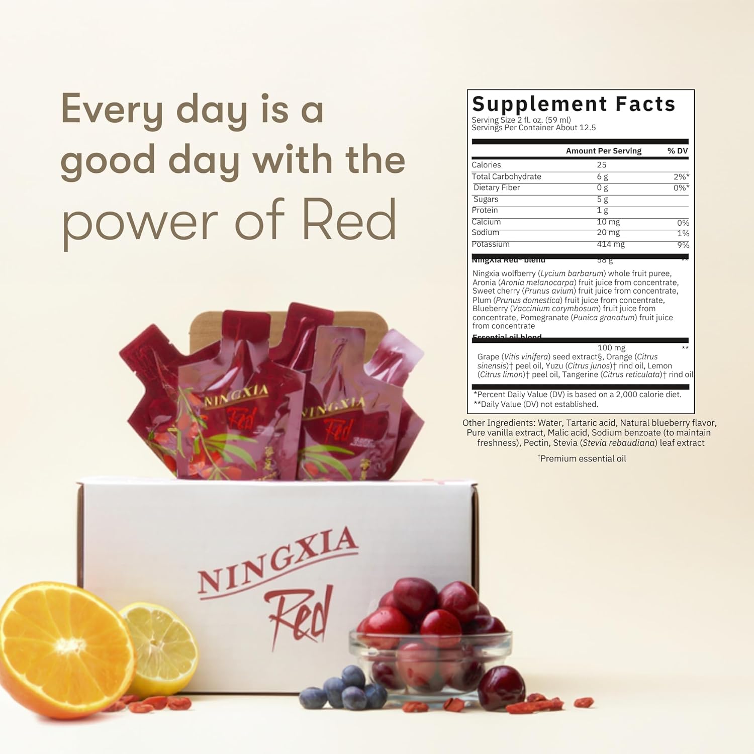 Young Living Ningxia Red Dietary Supplement - 30 Pack, 2 fl oz Each - Boost Energy, Strengthen Immunity, Rejuvenate Cells