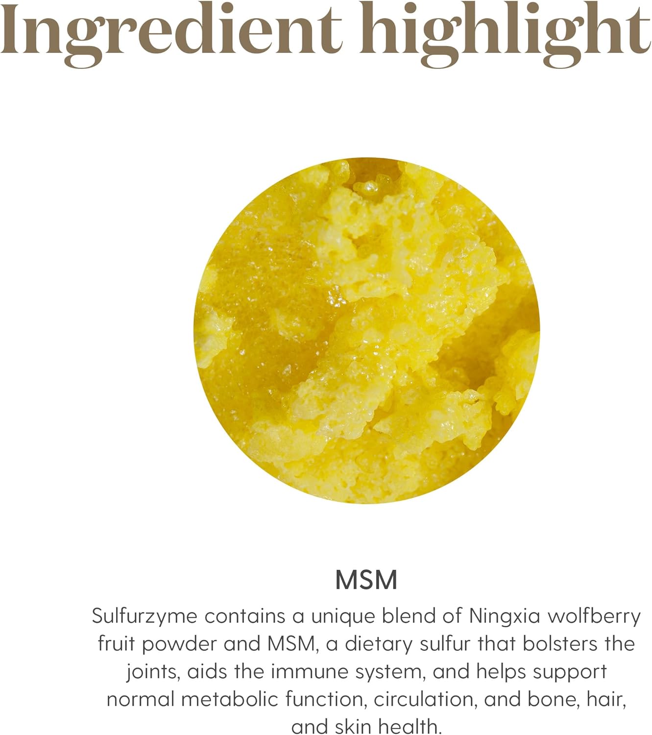 Young Living Sulfurzyme Capsules - Joint Health Support, Healthy Skin, Hair, Well-Being - MSM and Wolfberry Powder Blend