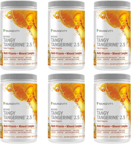 Youngevity Beyond Tangy Tangerine 2.5 Tropical Tangerine Ultimate Multi-Vitamin & Mineral Complex with Natural Whole Foods - 8,000 ORAC Value