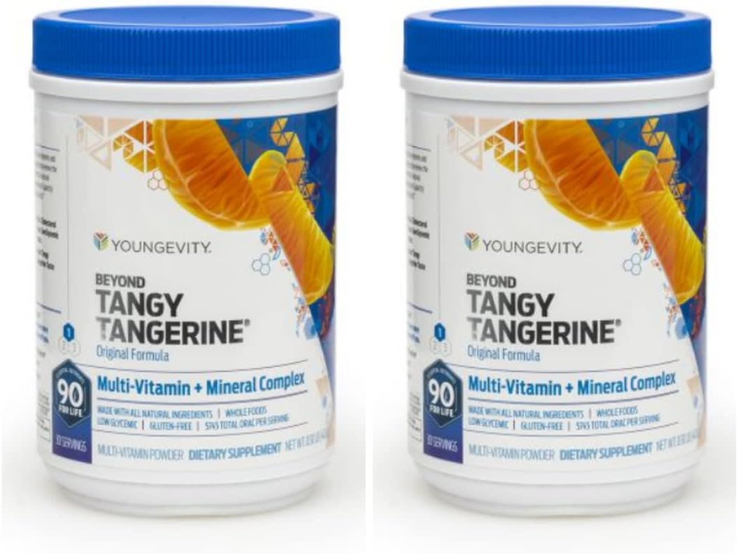 Youngevity Beyond Tangy Tangerine 420 G Canister, 2 Pack - Premium Superfood Supplement